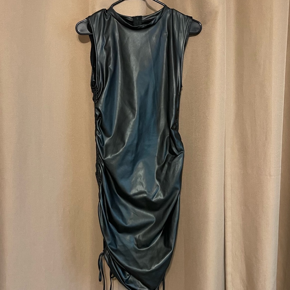 Vegan leather dress